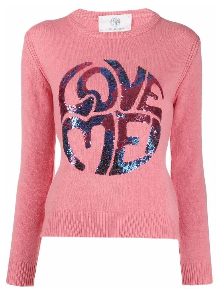 Alberta Ferretti Love Me knitted jumper - PINK