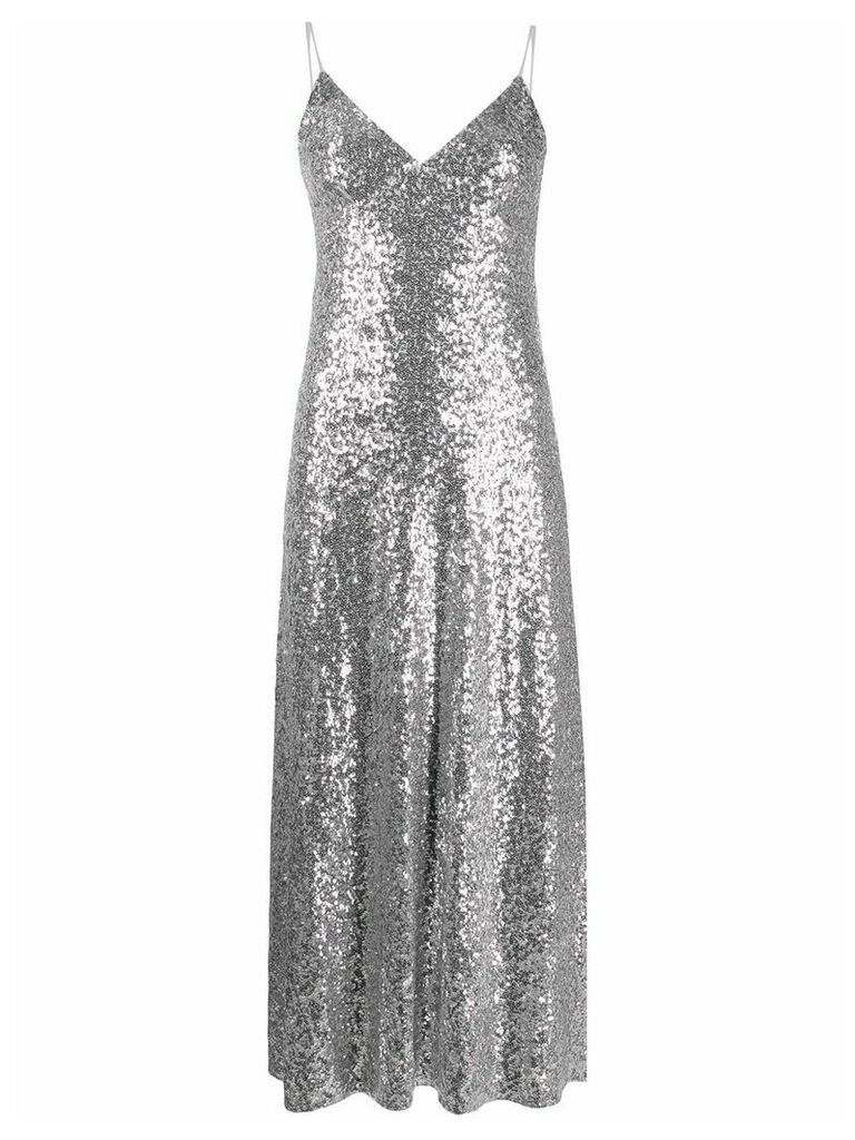 Norma Kamali Overlapping sequin dress - SILVER