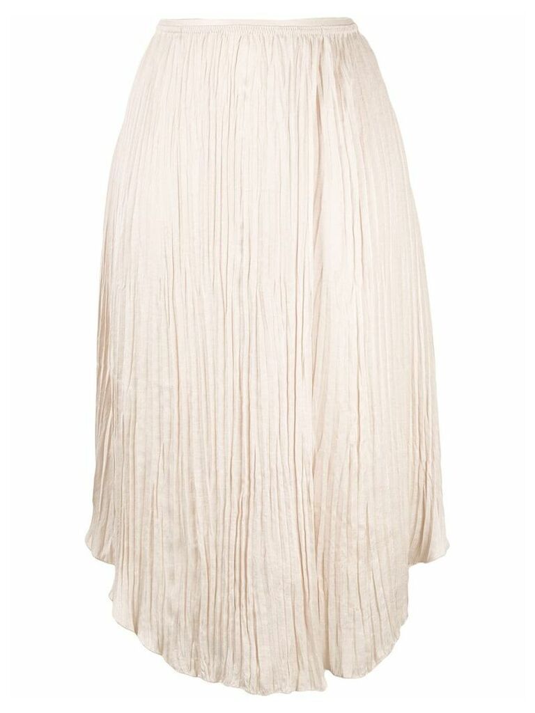 Vince crinkle effect pleated skirt - NEUTRALS