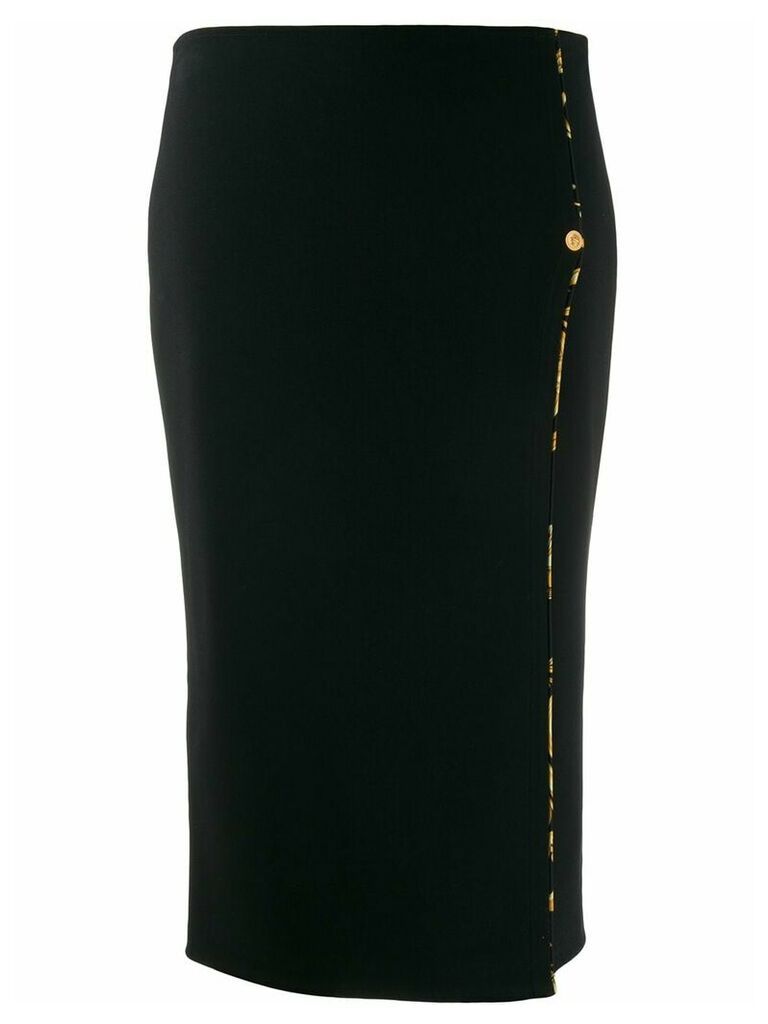 Versace Barocco print lined pencil skirt - Black