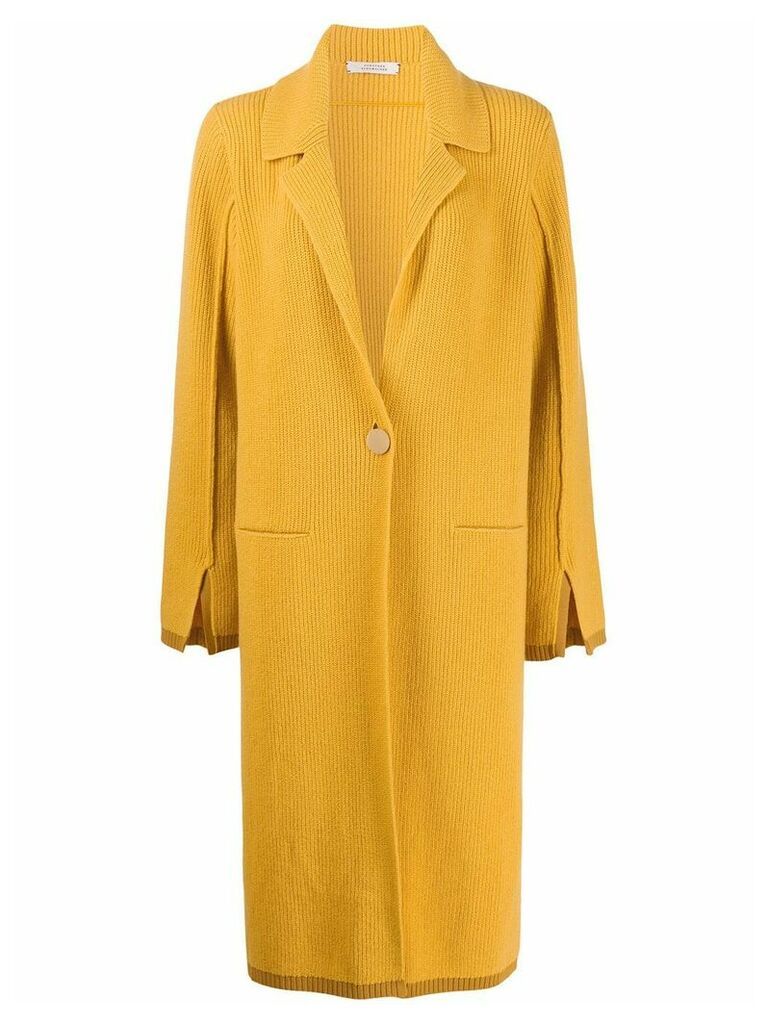 Dorothee Schumacher straight-fit cardi coat - Yellow