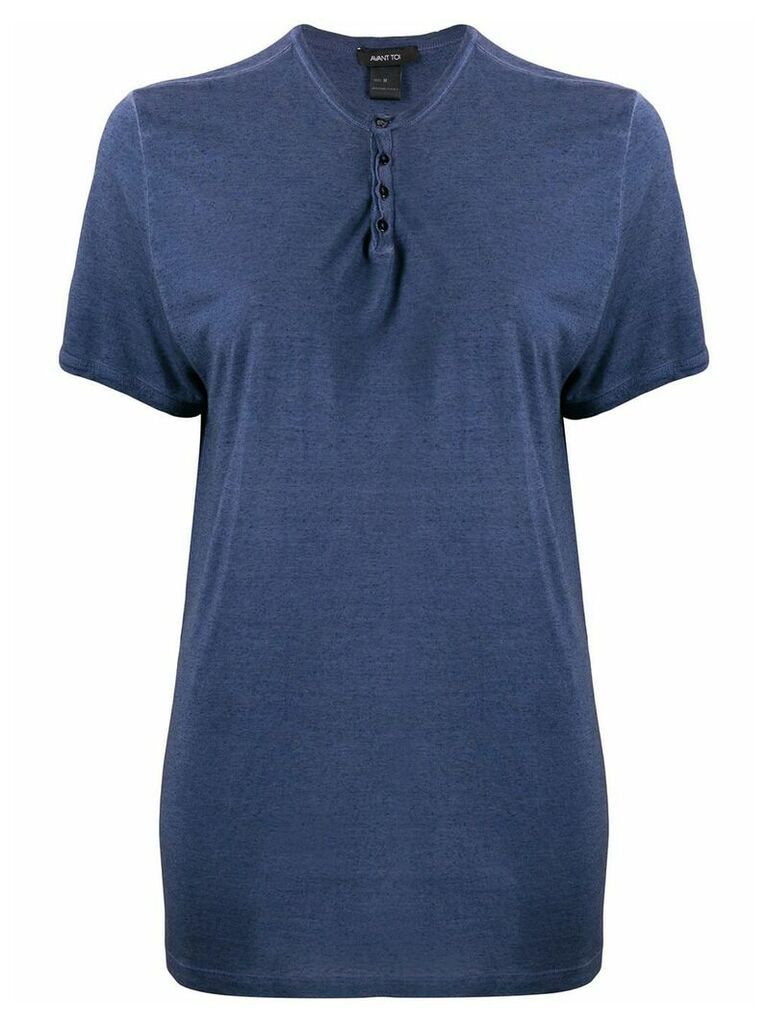 Avant Toi short-sleeve oversized T-shirt - Blue