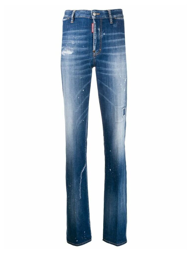 Dsquared2 distressed bootcut jeans - Blue