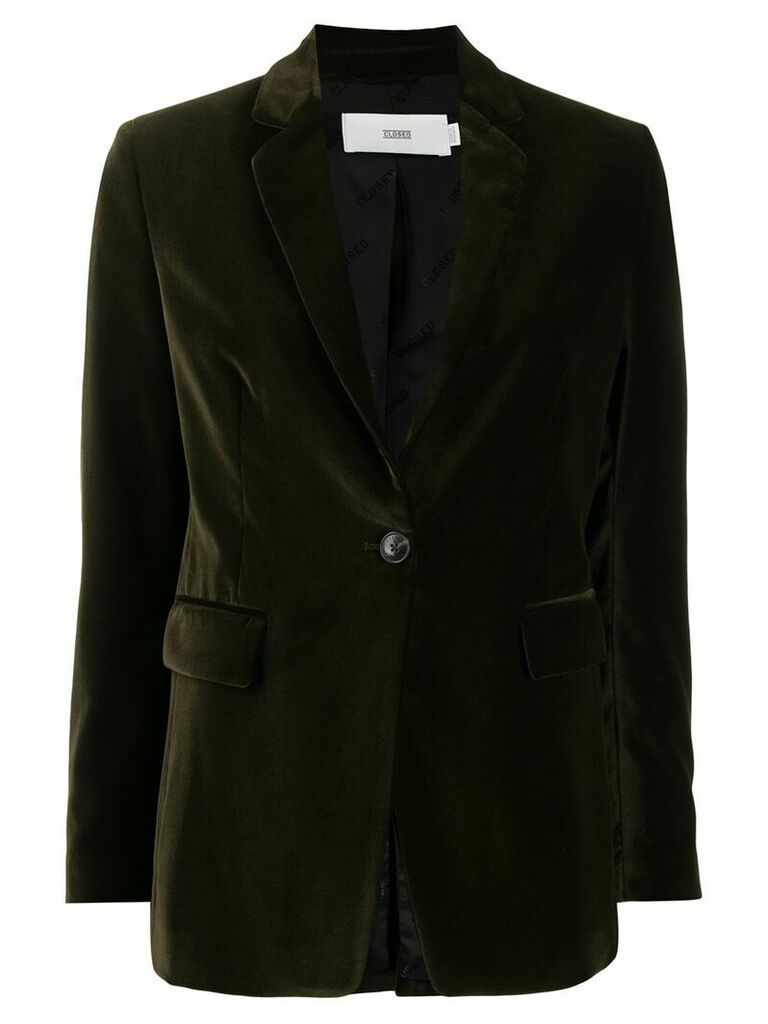 Closed Alby velvet blazer - Green