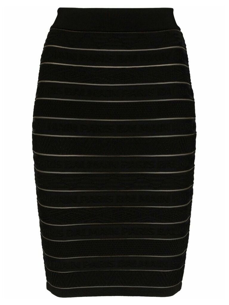 Balmain stretch-knit skirt - Black
