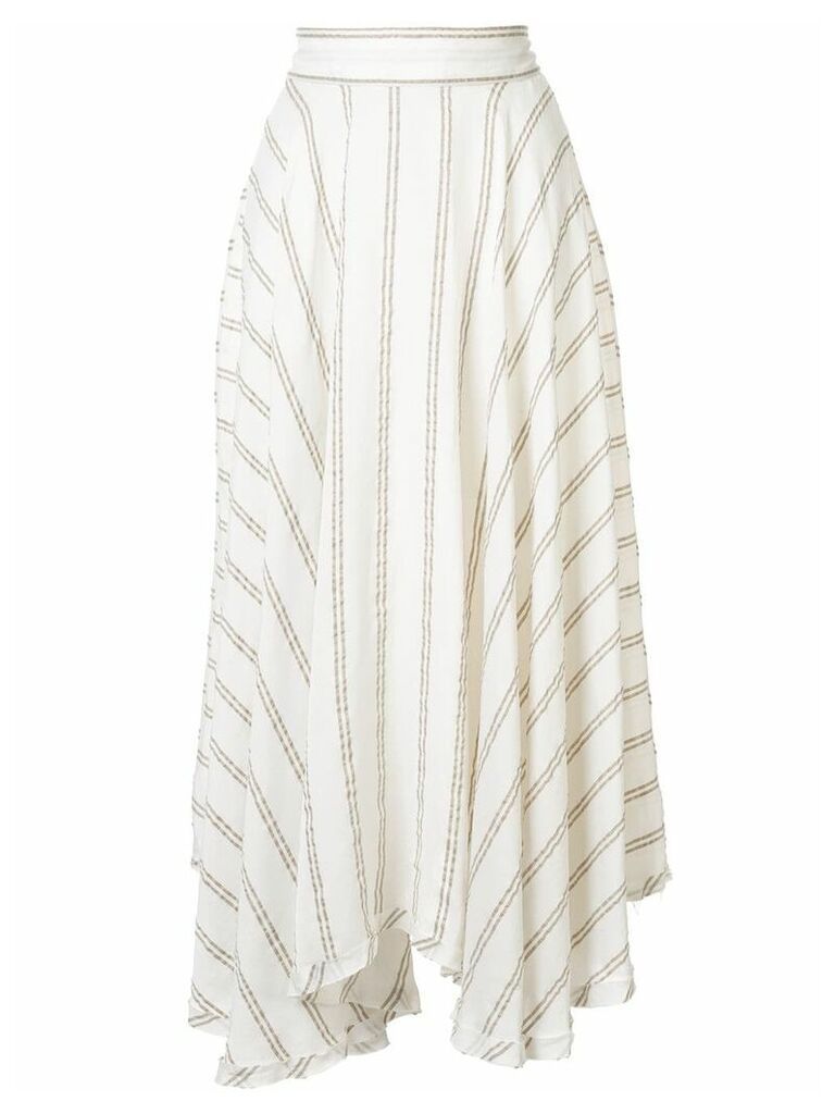 Kitx striped flared skirt - White