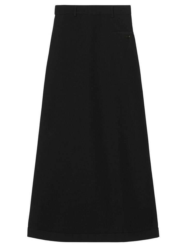 Burberry skirt panel wide-leg trousers - Black