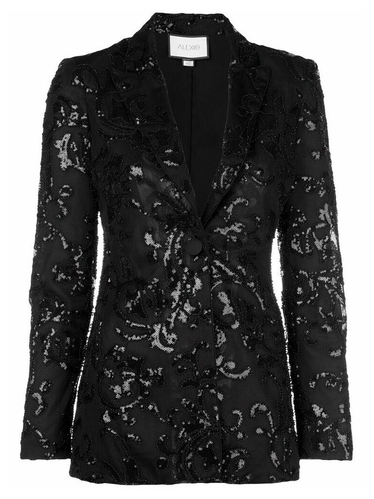 Alexis embroidered fitted blazer - Black