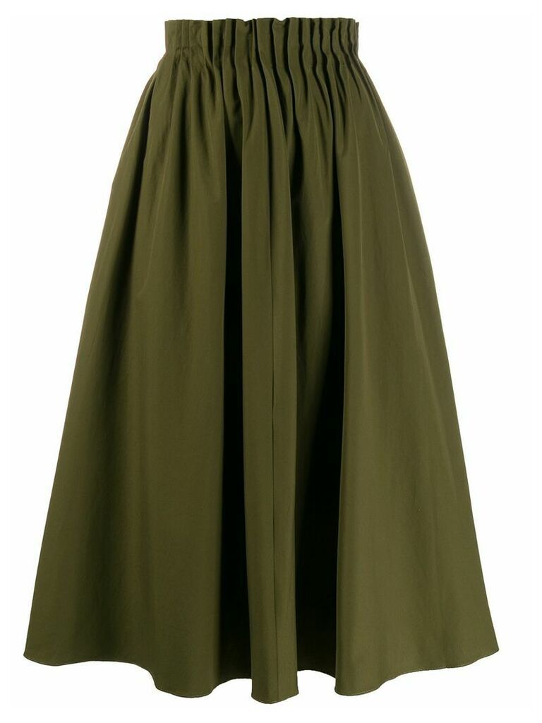 Marni pleated waist midi skirt - Green