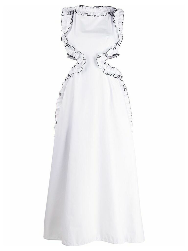 Christopher Kane frill cut out dress - White