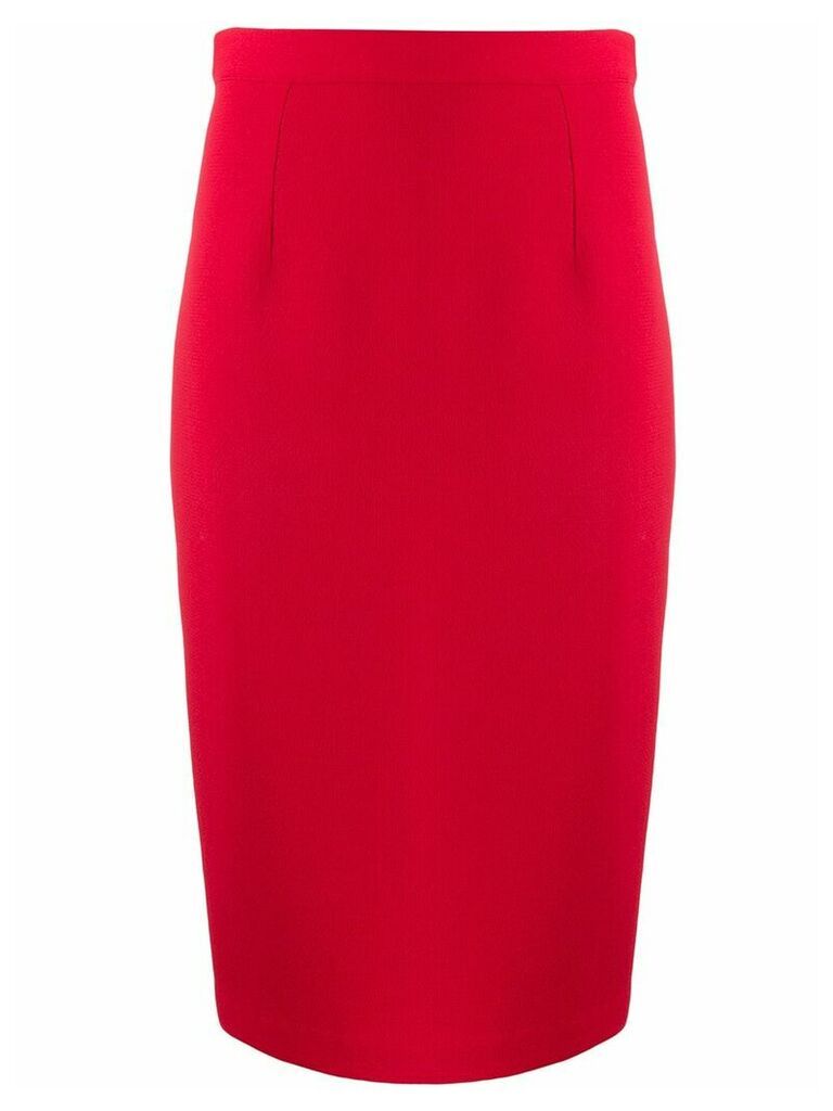 Styland high-waisted pencil skirt - Red