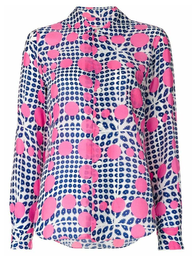 Comme Des Garçons Pre-Owned flowers and dots print shirt - PINK