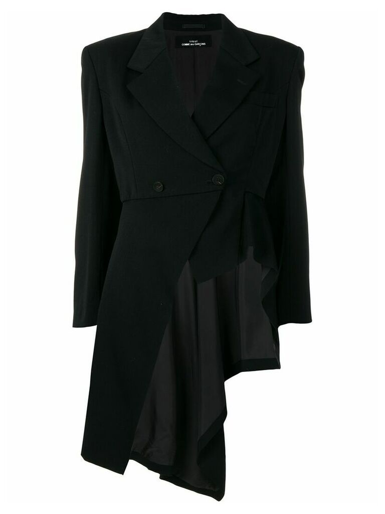 Comme Des Garçons Pre-Owned 1998 asymmetric coat-tail - Black