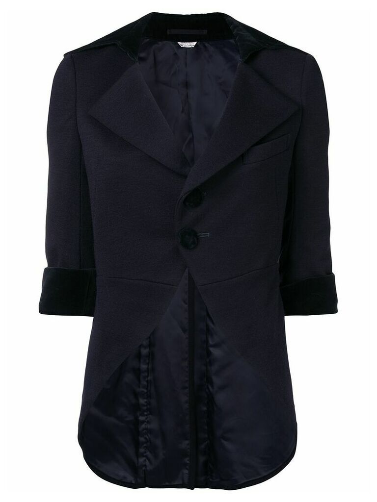Comme Des Garçons Pre-Owned wide lapels tail jacket - Blue