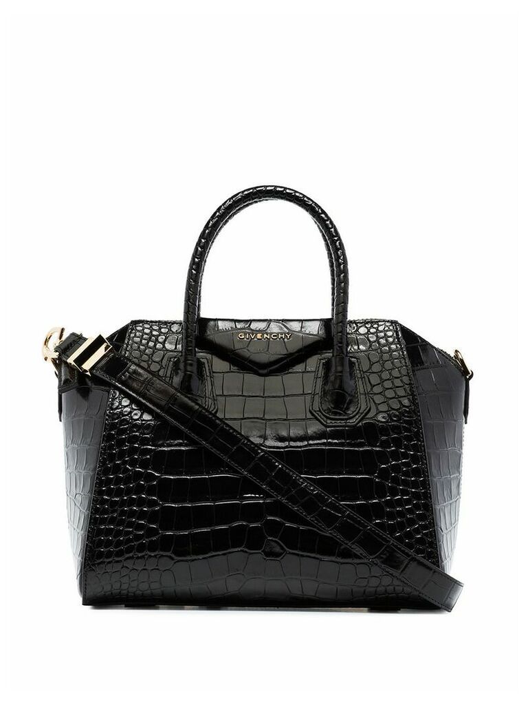 Givenchy small croc-effect leather tote bag - Black