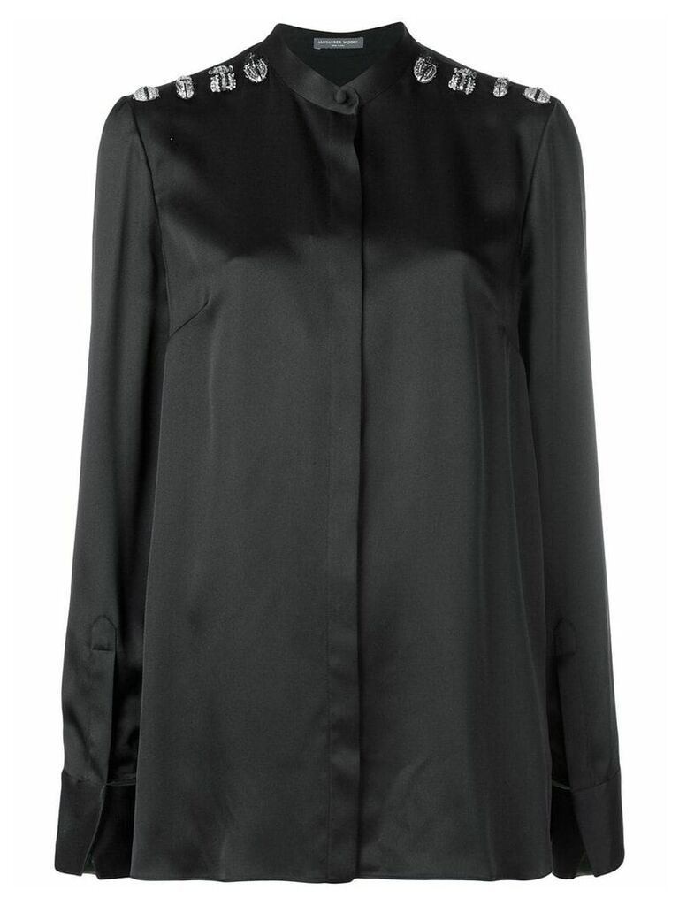 Alexander McQueen bead embellished shirt - Black