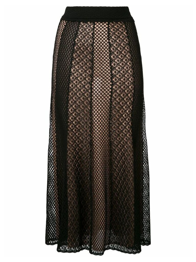Alexander McQueen knitted draped skirt - Black