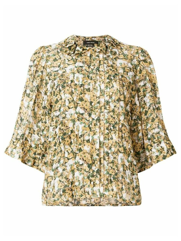 Isabel Marant micro floral print blouse - Yellow