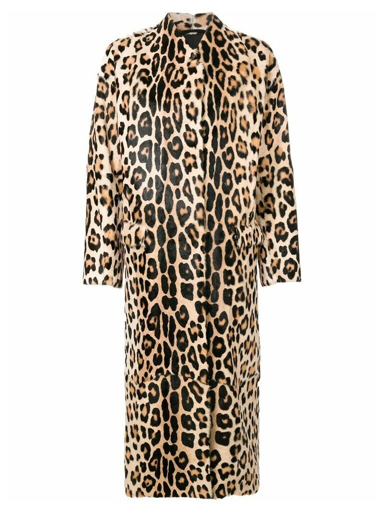 Liska leopard print coat - Brown