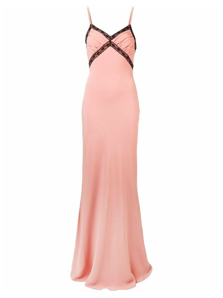 Moschino camisole flared maxi dress - PINK