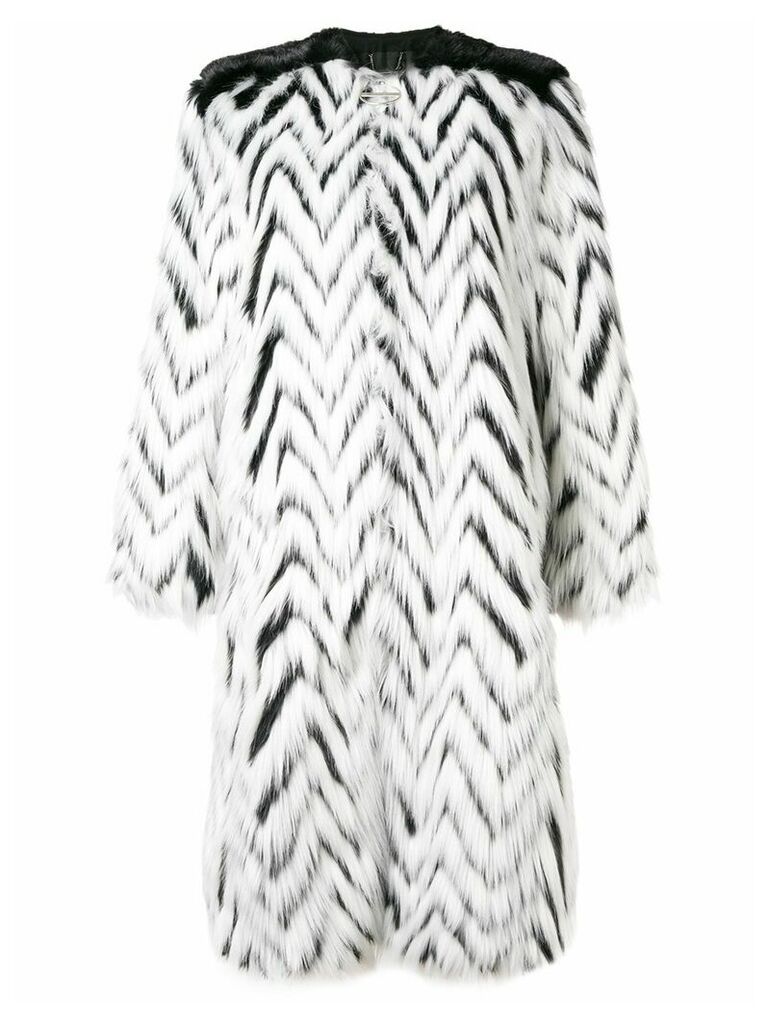 Givenchy faux fur long coat - White