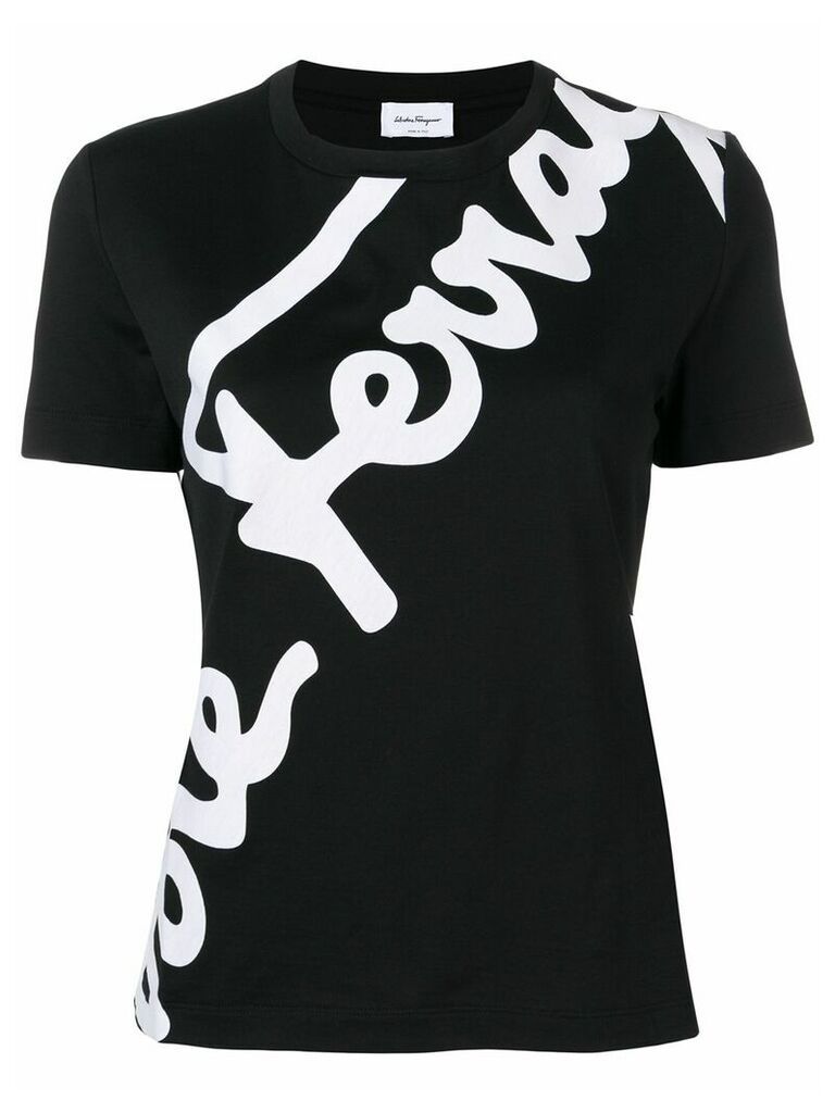 Salvatore Ferragamo logo print T-shirt - Black