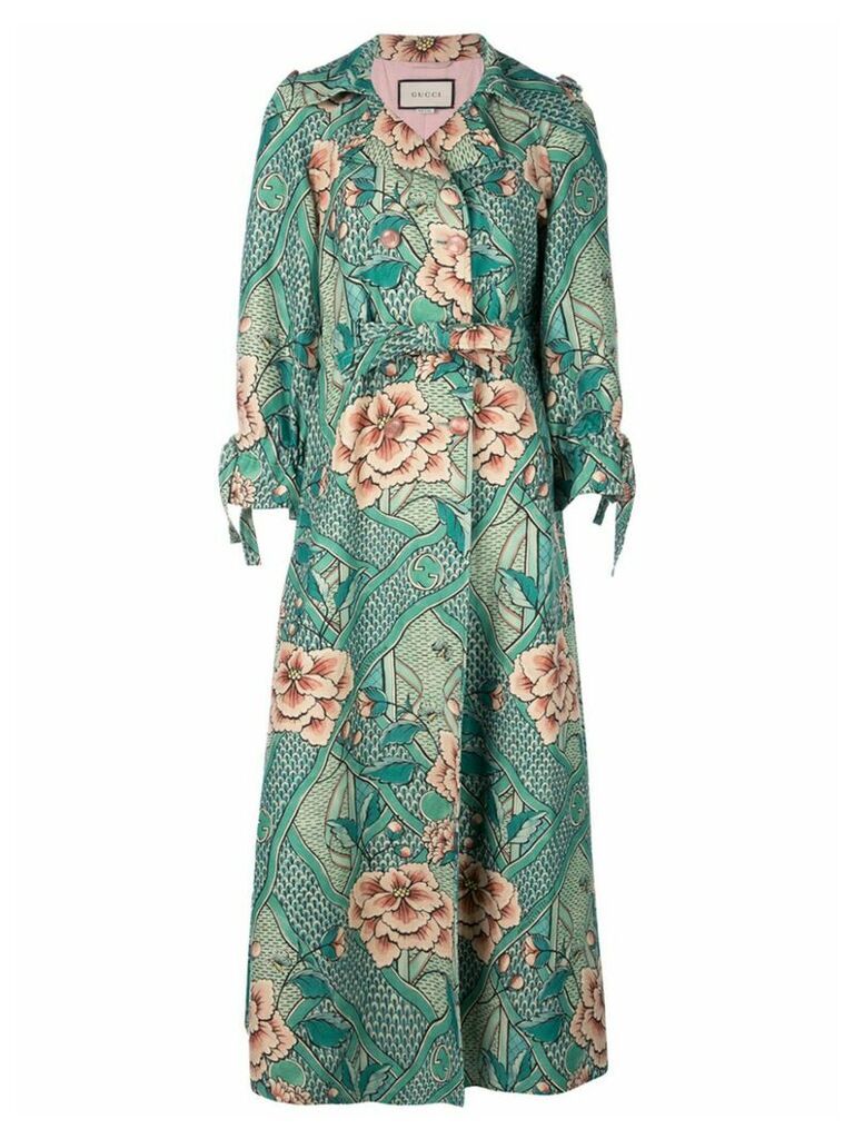 Gucci Loraine floral print coat - Green