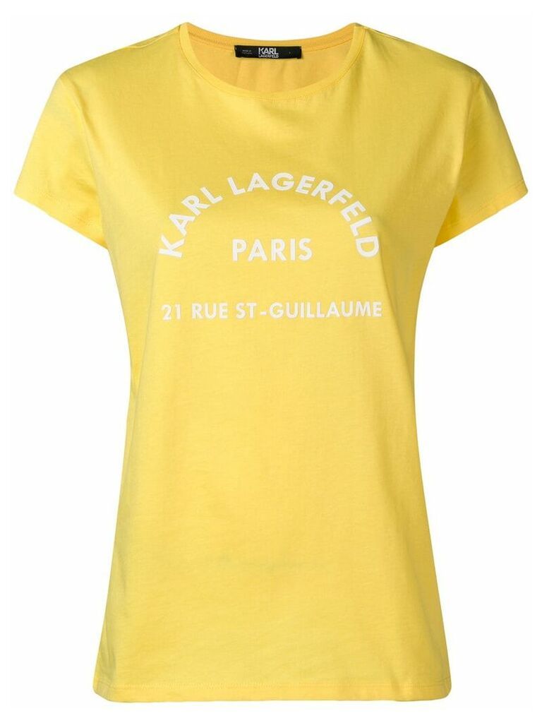 Karl Lagerfeld logo print T-shirt - Yellow