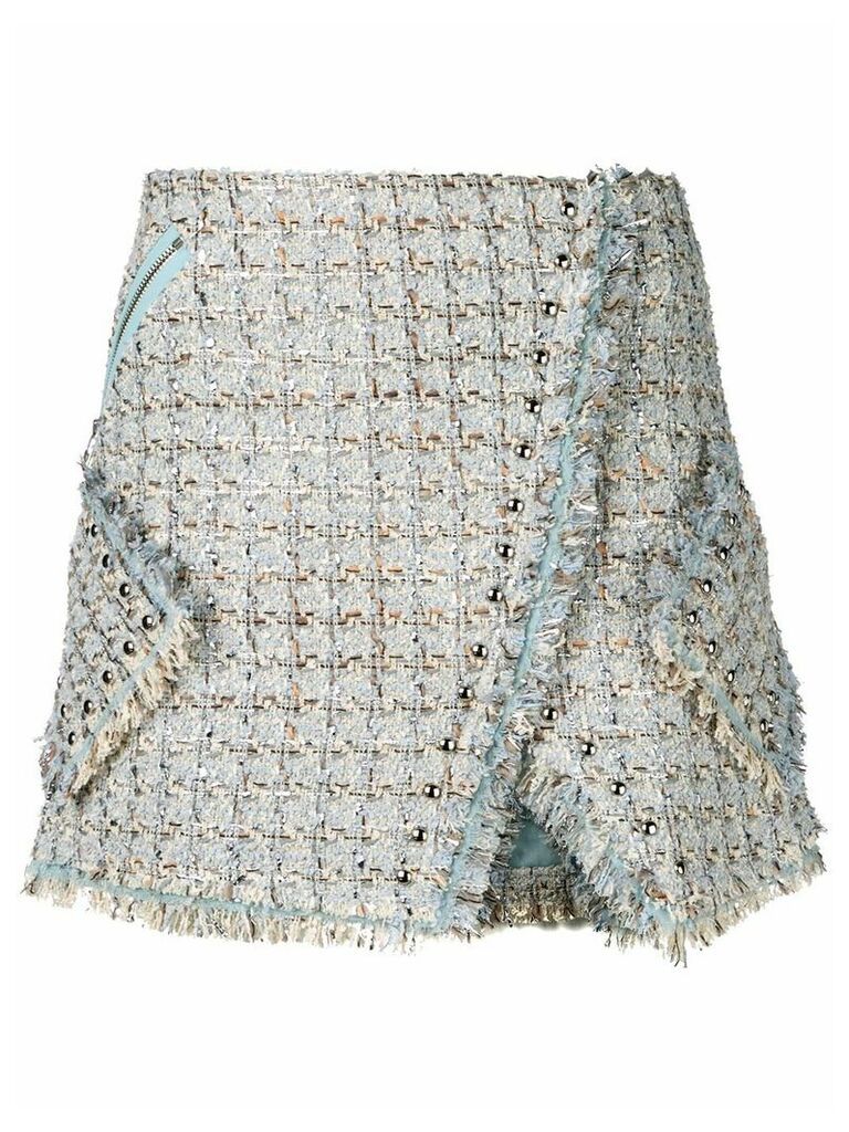 Faith Connexion tweed wrap skirt - Blue