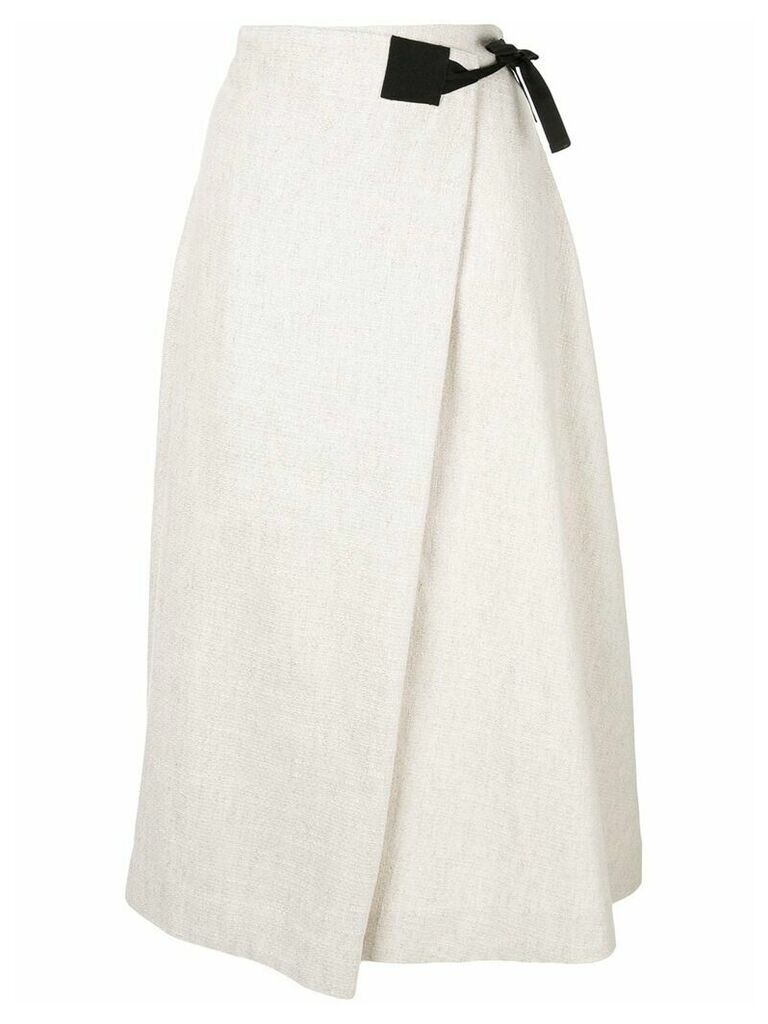 Rosetta Getty contrast wrap skirt - Metallic