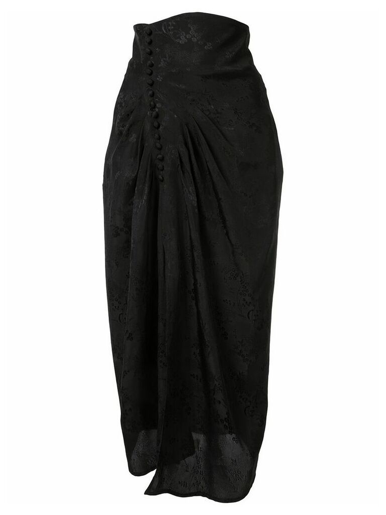 Mame Kurogouchi floral jacquard high waisted skirt - Black