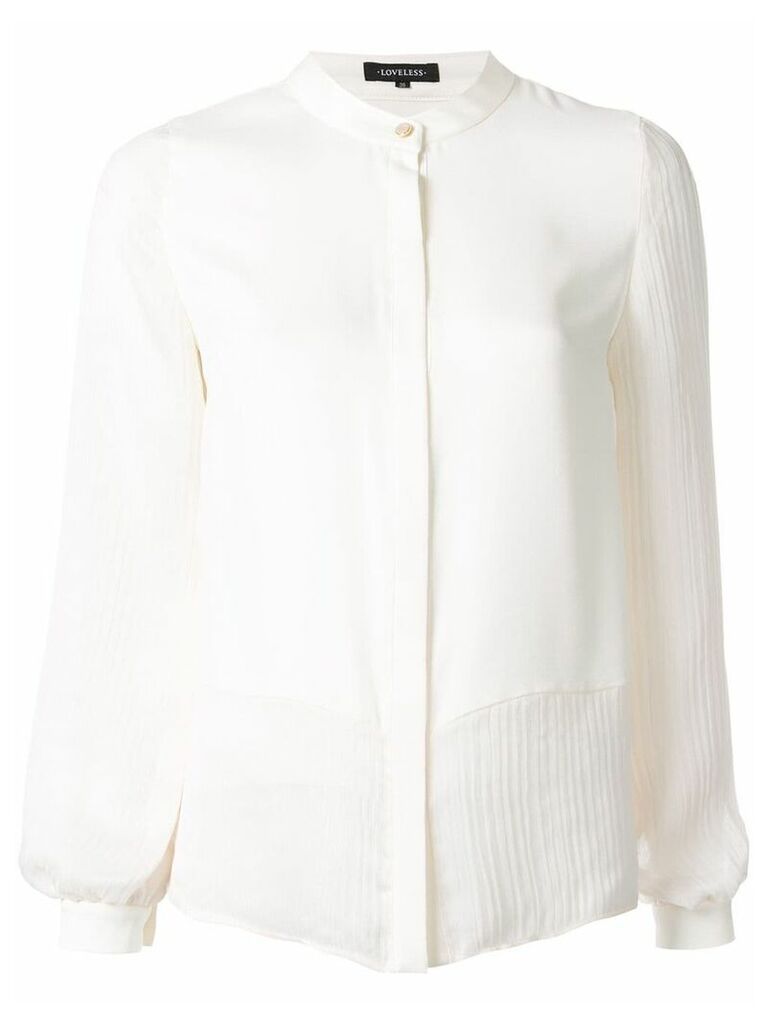 Loveless mandarin collar shirt - White