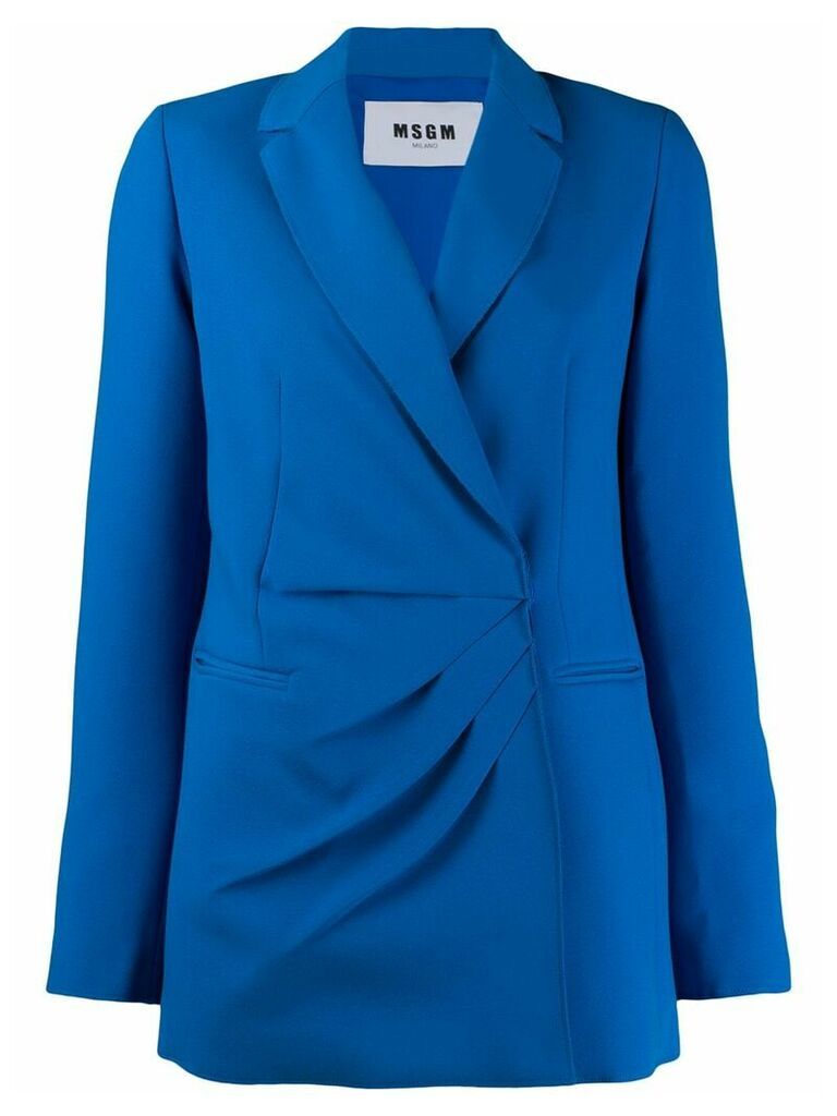 MSGM wrap front blazer - Blue