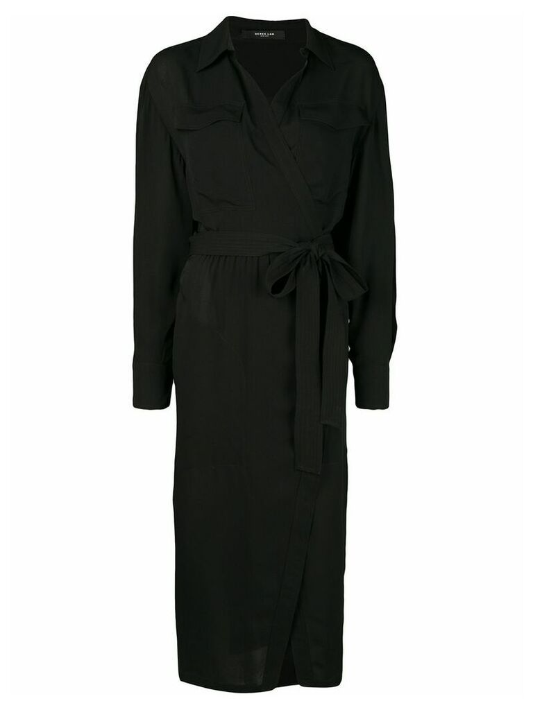 Derek Lam wrap-front dress - Black