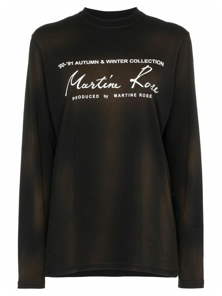 Martine Rose logo-print long-sleeve T-shirt - Black
