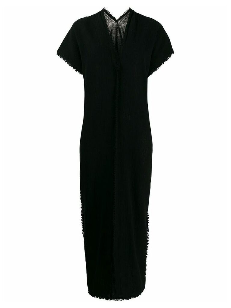 Caravana fringed long beach dress - Black