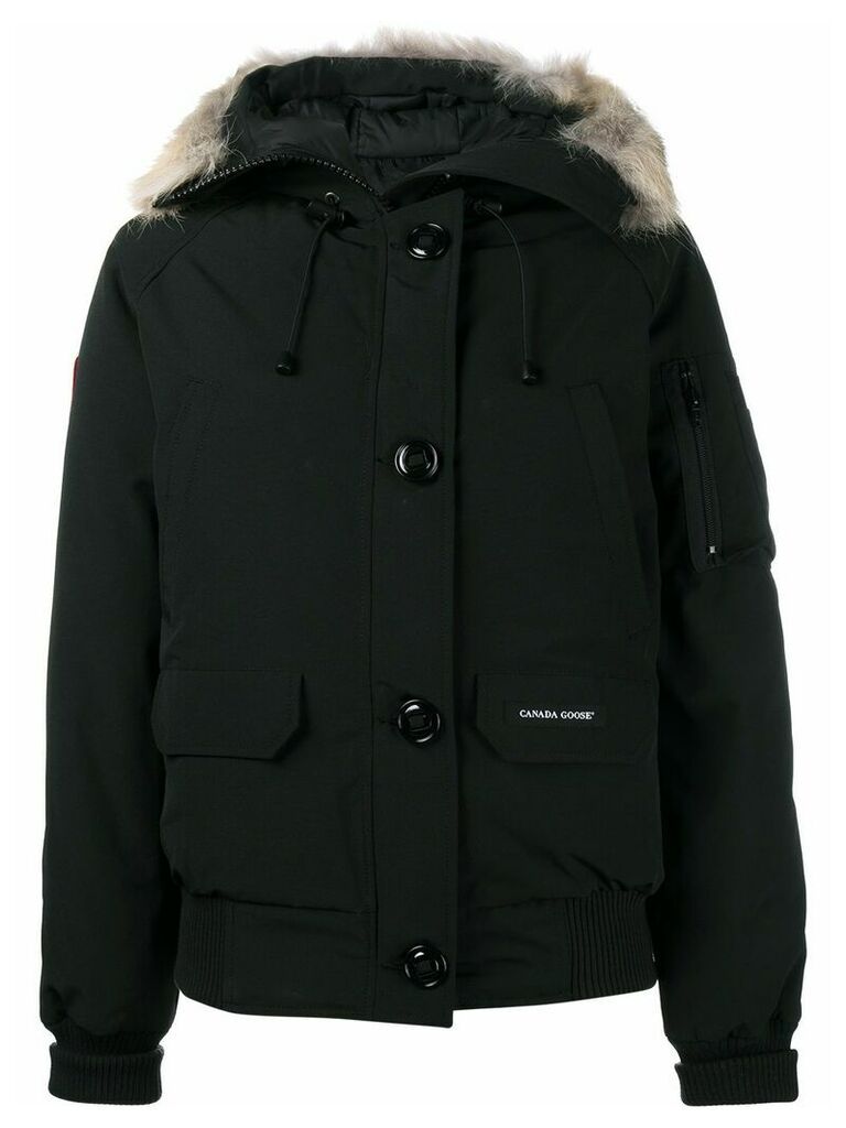 Canada Goose zipped hooded coat - Black