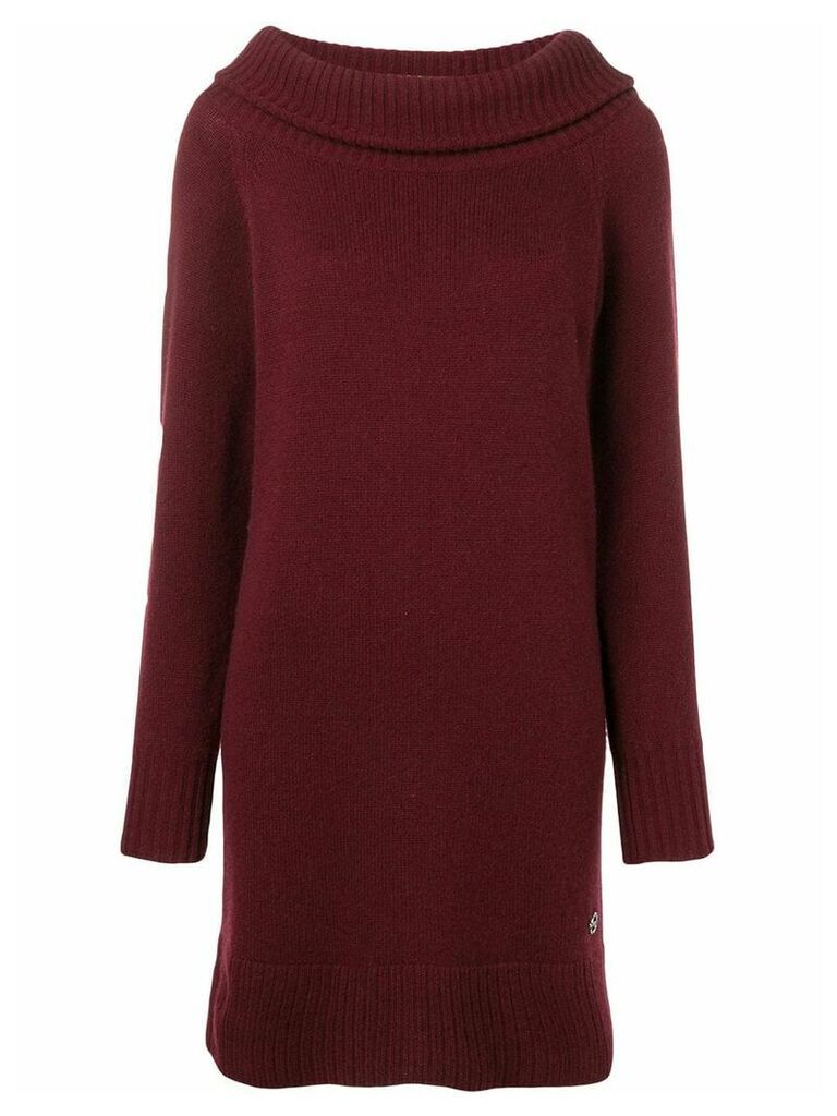 Emilio Pucci Bordeaux Cashmere Knit Dress - Red
