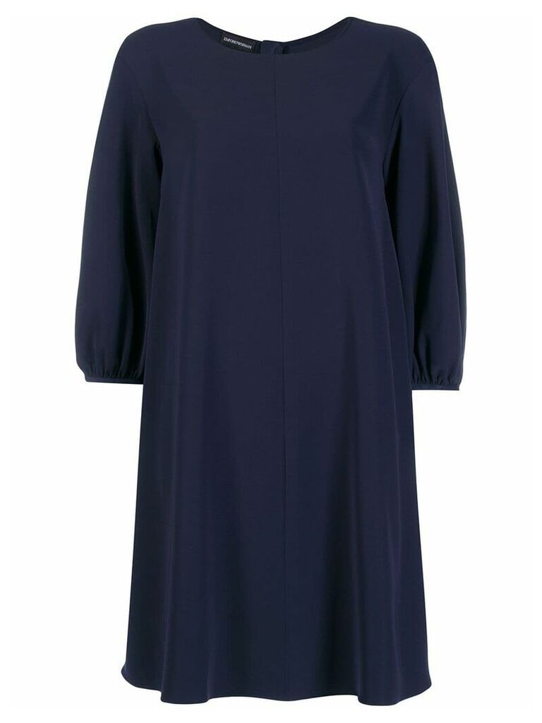 Emporio Armani smock mini dress - Blue
