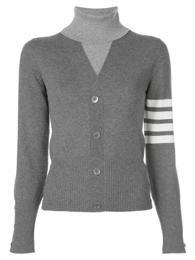 Thom Browne striped armband sweater - Grey