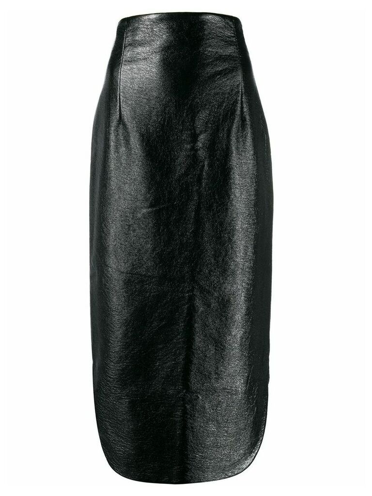 A.W.A.K.E. Mode fitted midi skirt - Black