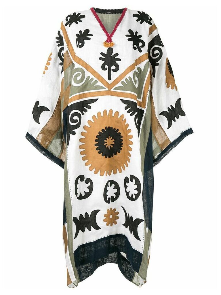 Vita Kin embroidered flared midi dress - NEUTRALS