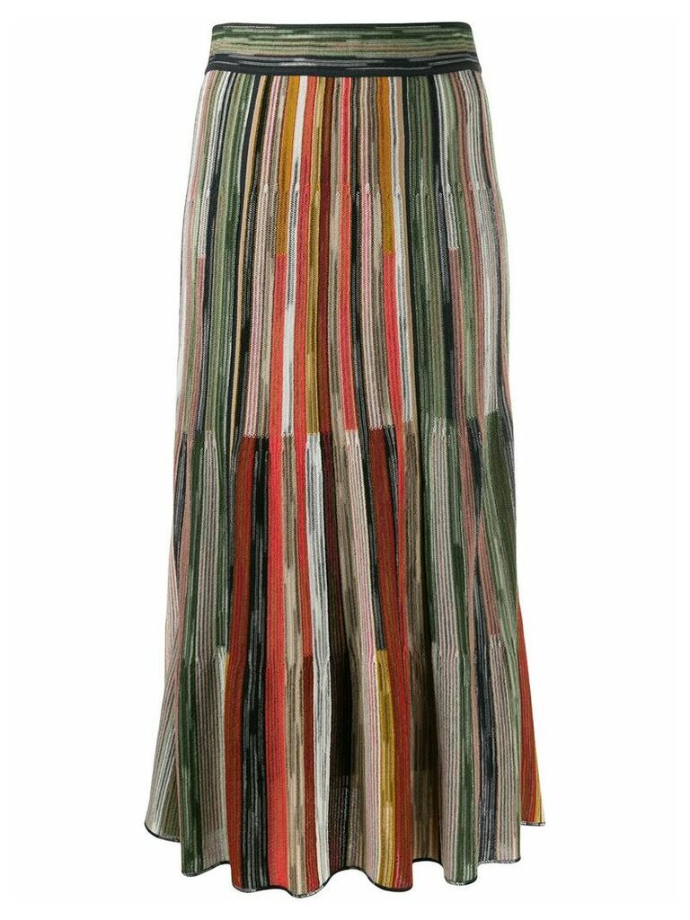 Missoni striped knitted skirt - Green