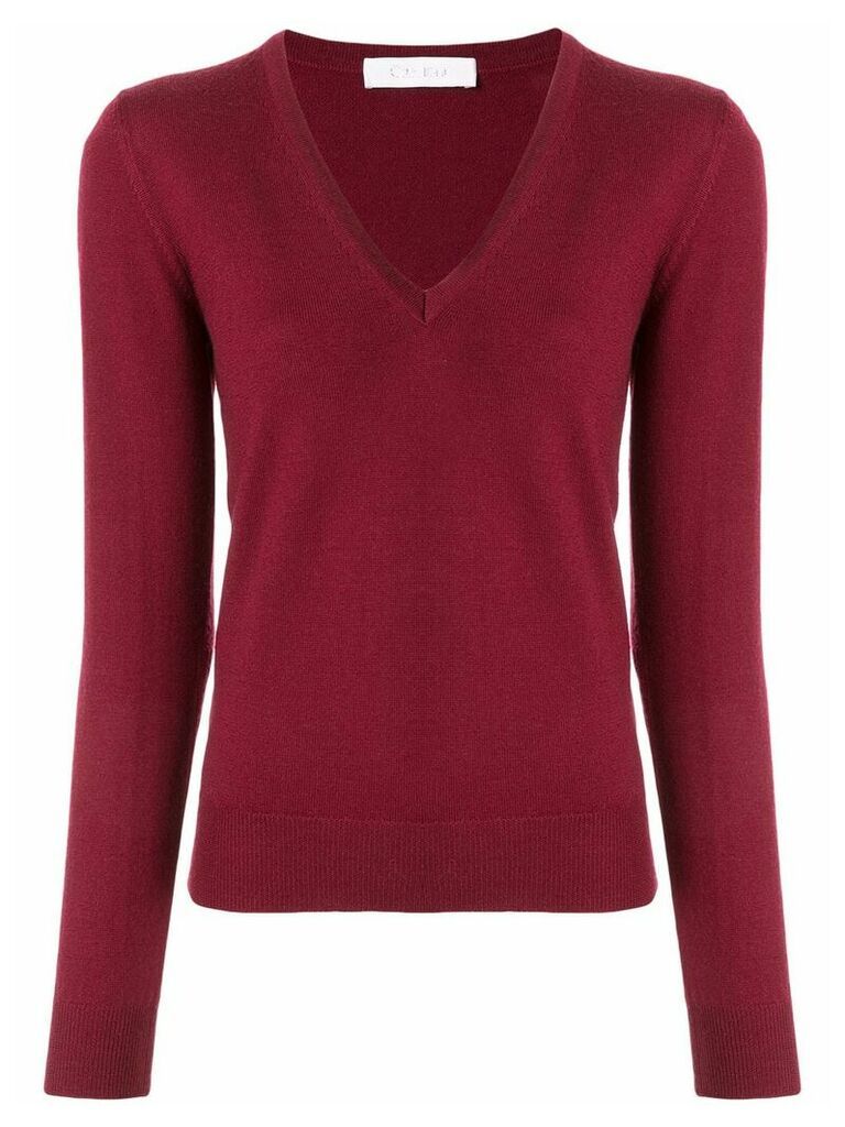 Cruciani long-sleeve fitted top - Red
