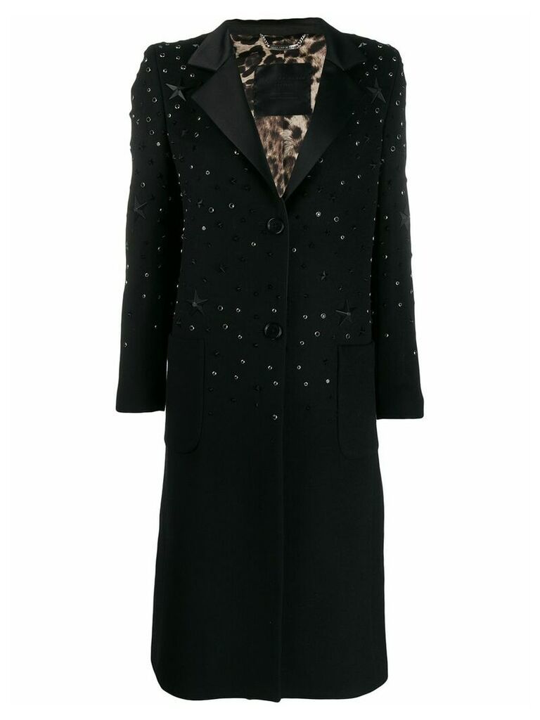 Philipp Plein star studded coat - Black
