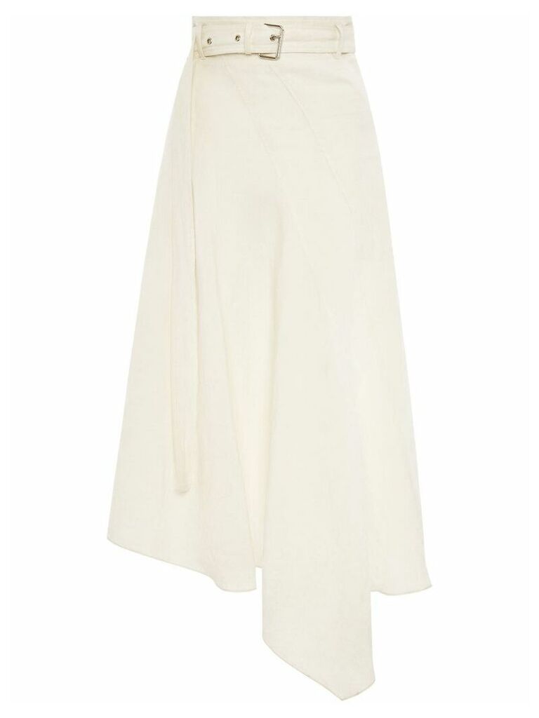 JW Anderson asymmetric belted skirt - White