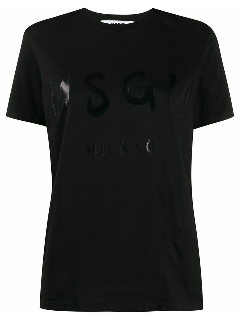 MSGM logo printed T-shirt - Black