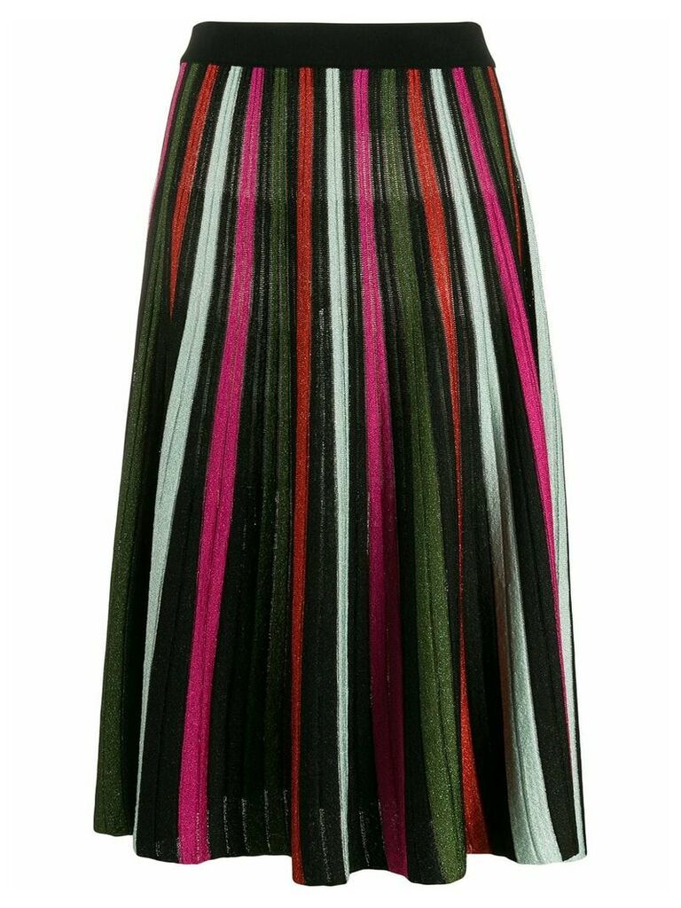 La Doublej accordion-knit skirt - Black
