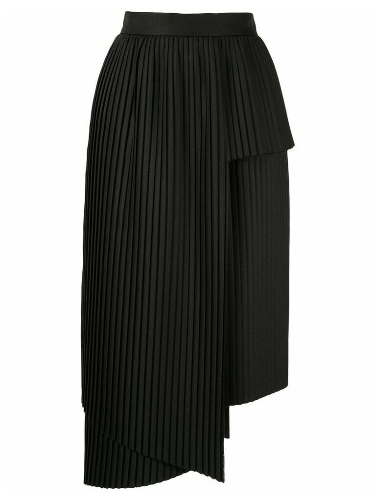 Rokh asymmetric pleated skirt - Black
