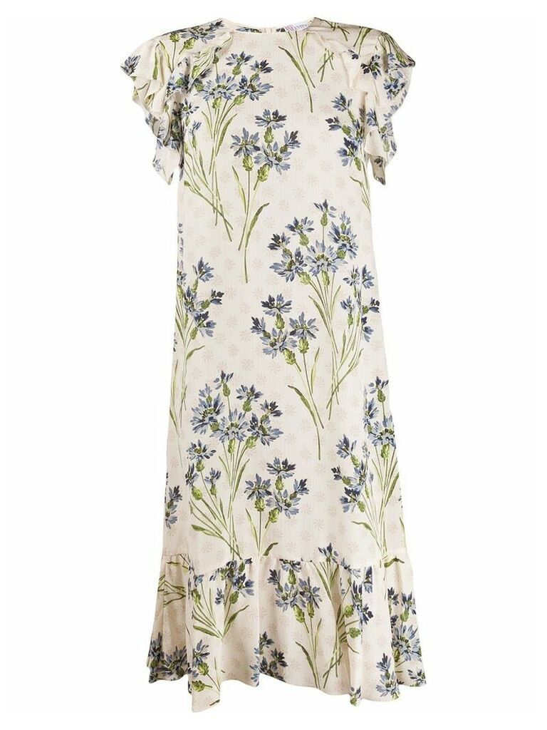RedValentino floral print dress - Neutrals